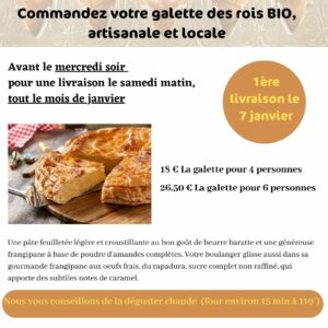 Lire la suite à propos de l’article Galette des rois Bio, locale et artisanale