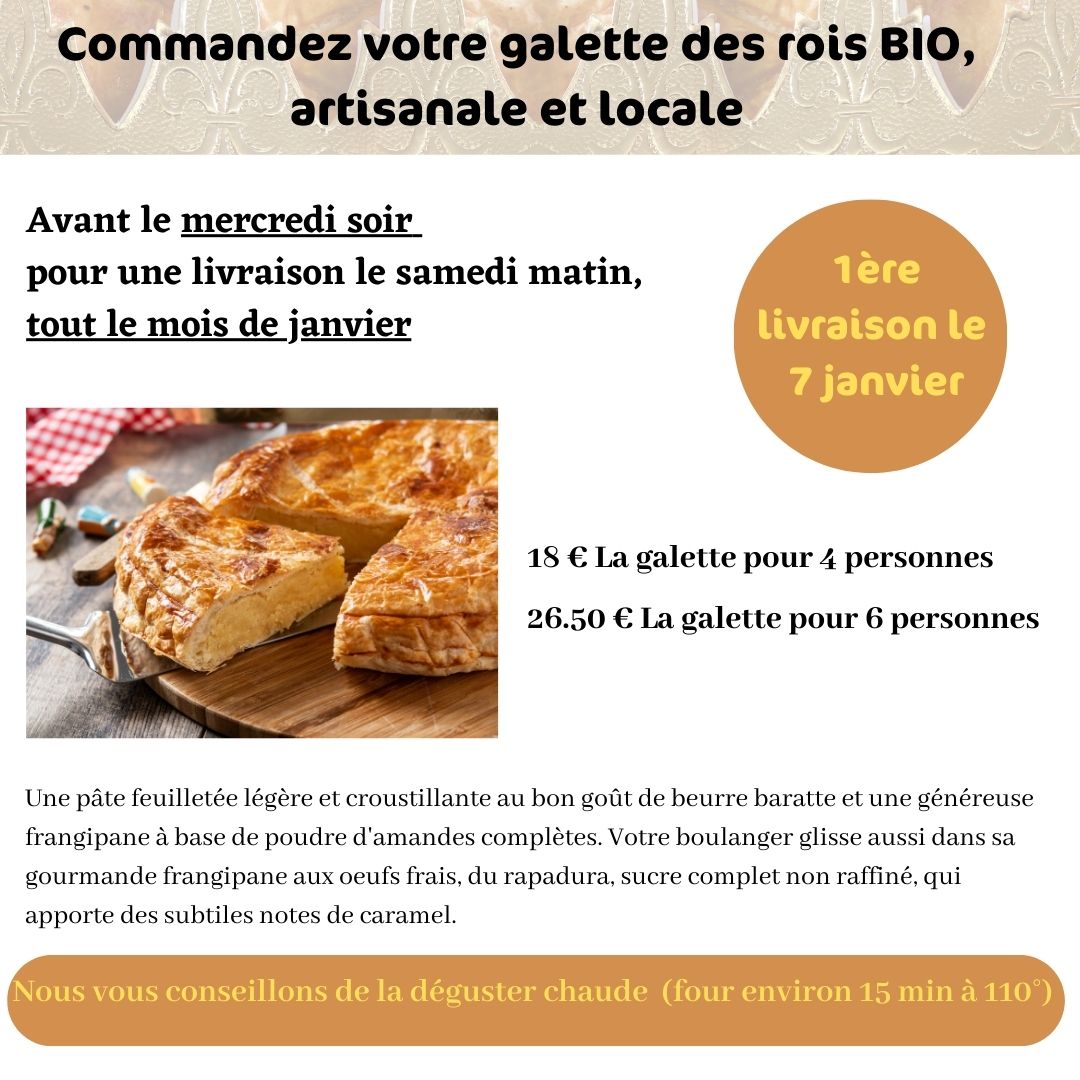 Lire la suite à propos de l’article Galette des rois Bio, locale et artisanale