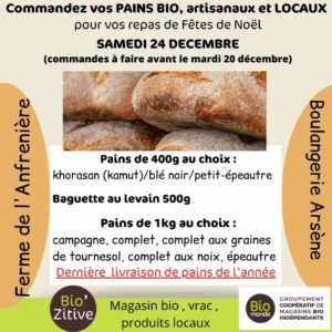 Lire la suite à propos de l’article DU PAIN BIO LOCAL SUR LA TABLE DE NOEL