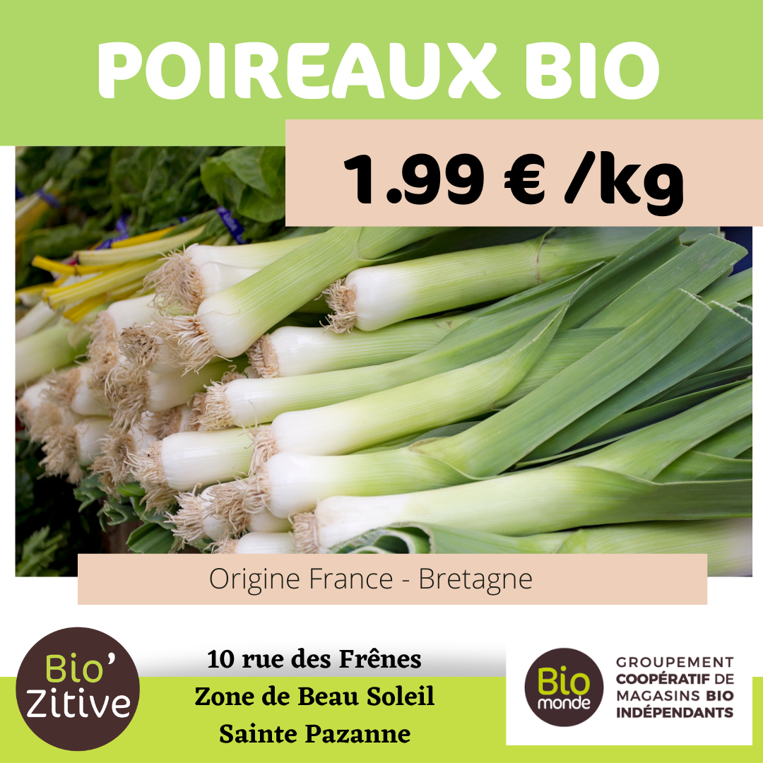 You are currently viewing Poireaux bio 1.99 €/kg
