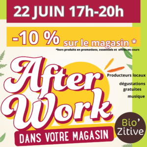 Lire la suite à propos de l’article AFTER WORK jeudi 22 juin 17h-20h