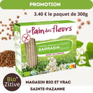 Lire la suite à propos de l’article Le Pain des Fleurs est en Promo chez Bio’Zitive